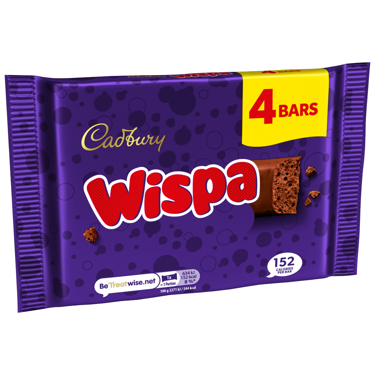 Cadbury Wispa Chocolate Bar 4 Pack Multipack 111g (4 x 27.75g)
