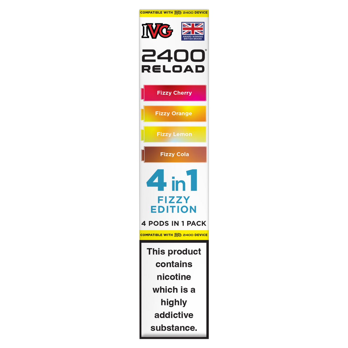 IVG 2400 Reload 4 in 1 Fizzy Edition Pods