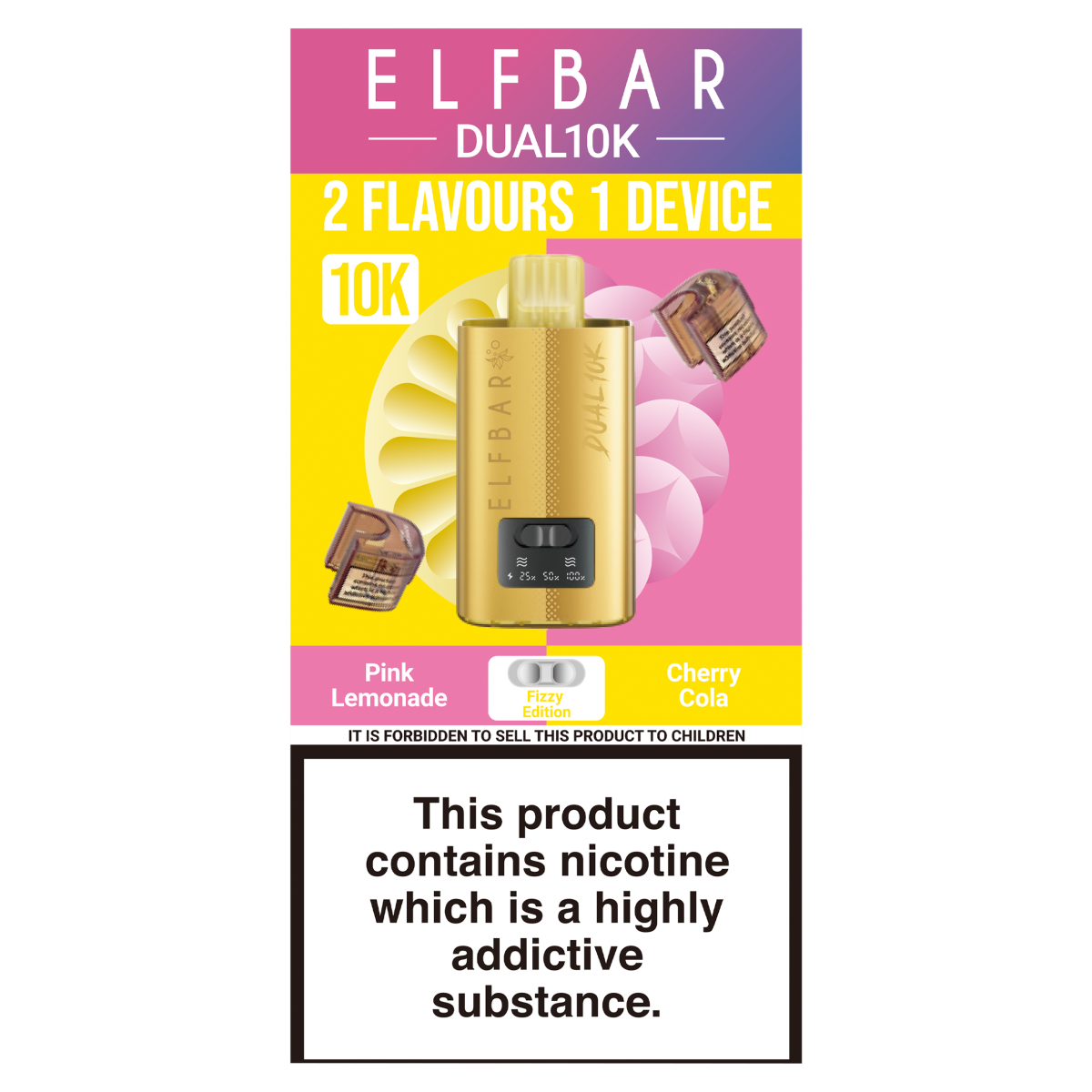 Elfbar Dual 10K 2 Flavours 1 Device Fizzy Edition