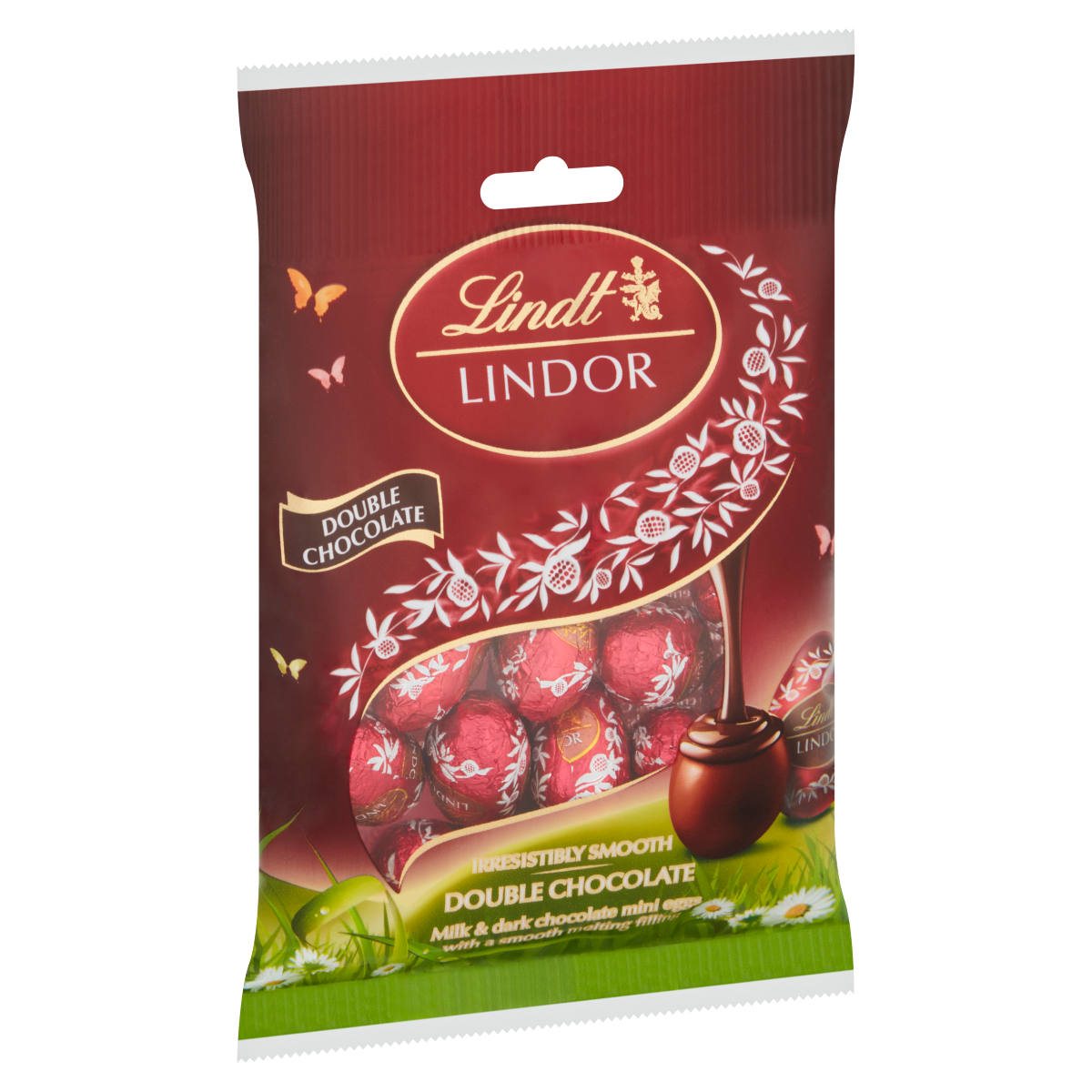 Lindt LINDOR Double Chocolate Mini Eggs with a Smooth Melting Filling 80g