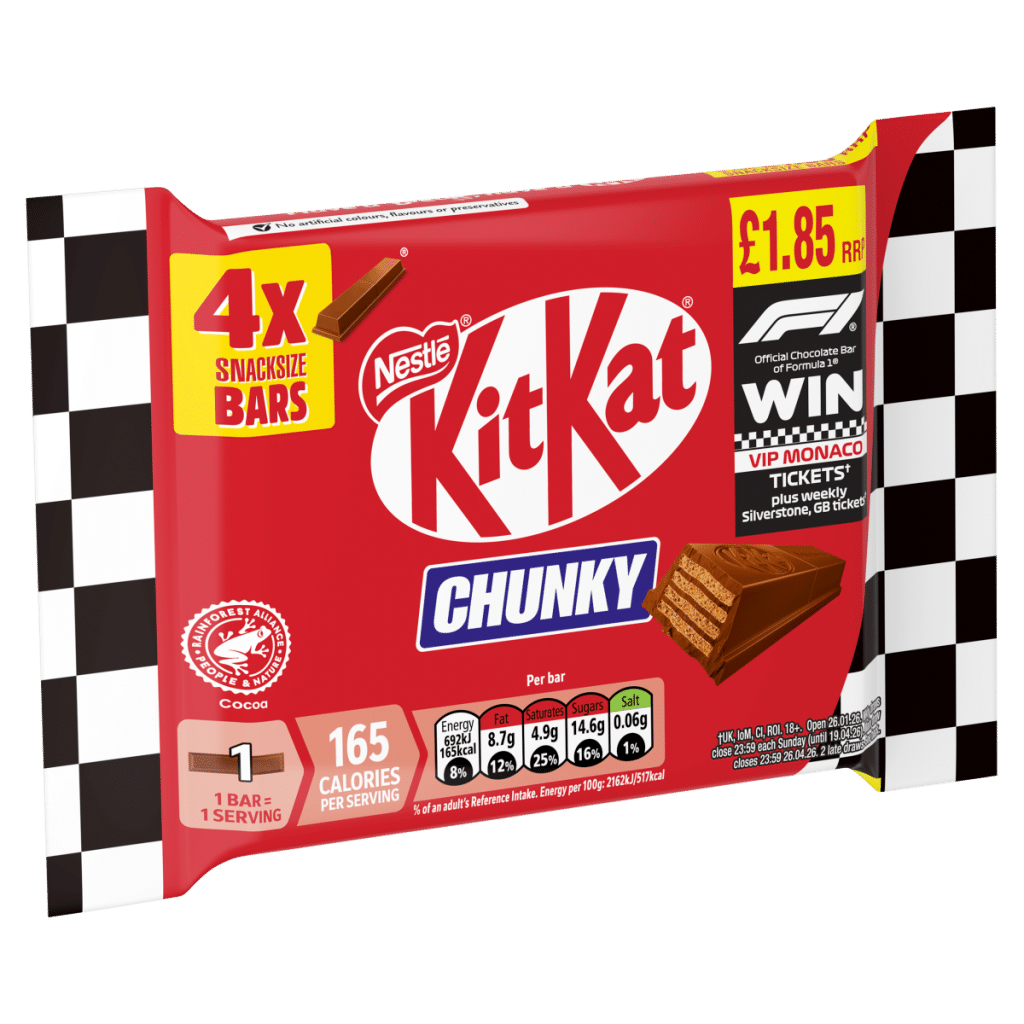 KitKat Chunky Snacksize Bars 4 x 32g (128g)