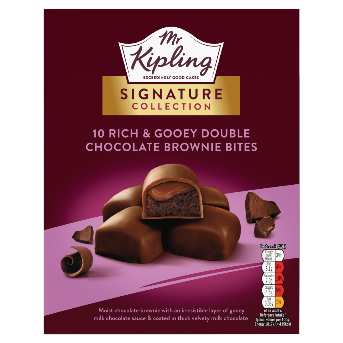 Mr Kipling Signature Collection 10 Rich & Gooey Double Chocolate Brownie Bites