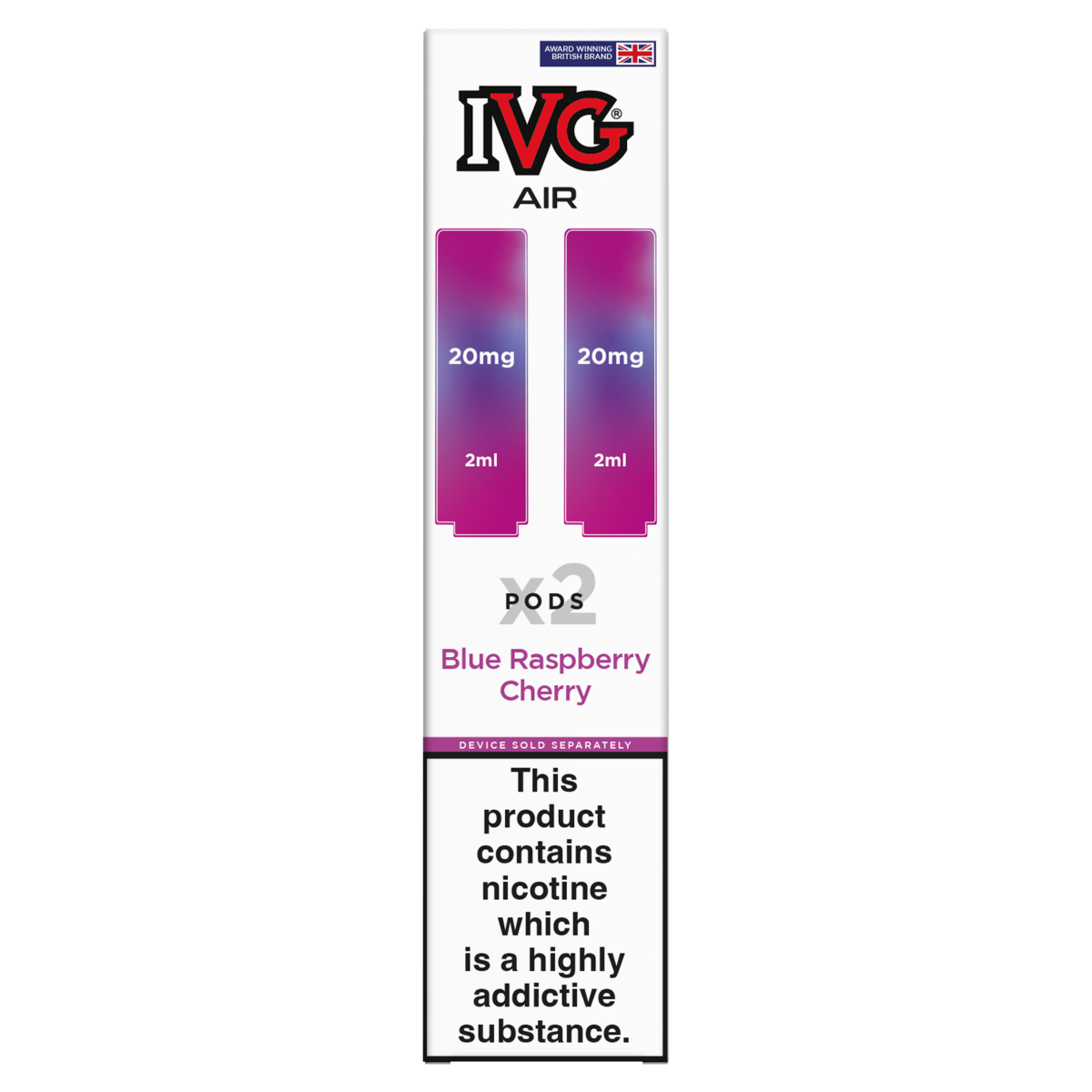 IVG Air Blue Raspberry Cherry Pods 20mg