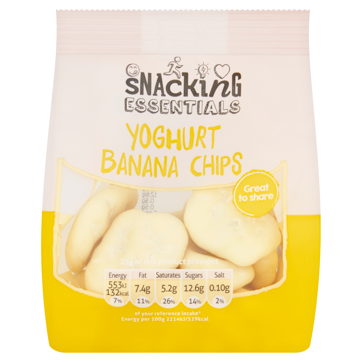 Snacking Essentials Yoghurt Banana Chips 100g