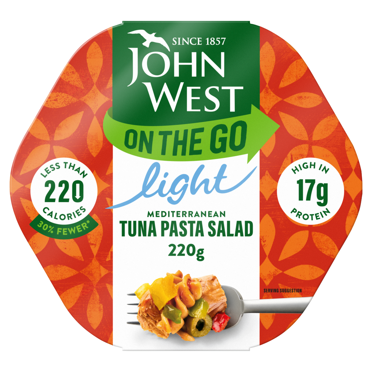 John West on the Go Light Mediterranean Tuna Pasta Salad 220g