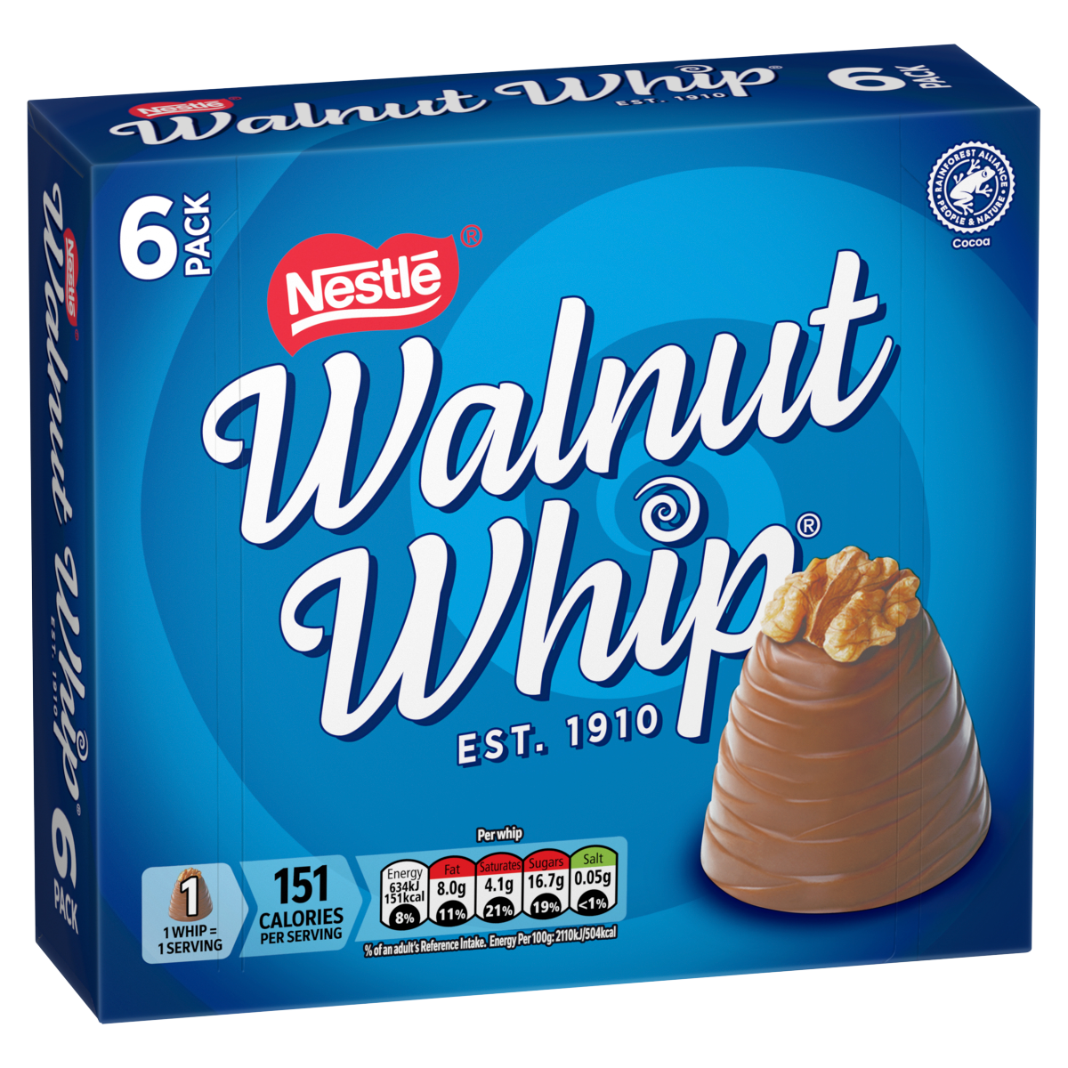 Walnut Whip  6 x 30g (180g)