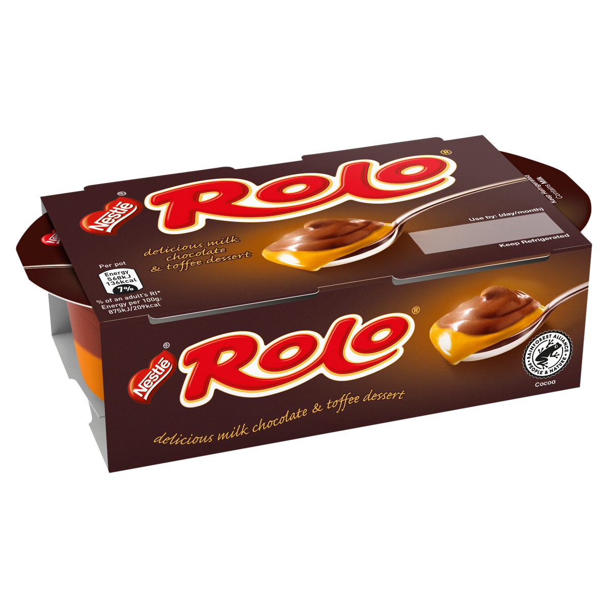 Rolo Delicious Milk Chocolate & Toffee Dessert 2 x 65g (130g)