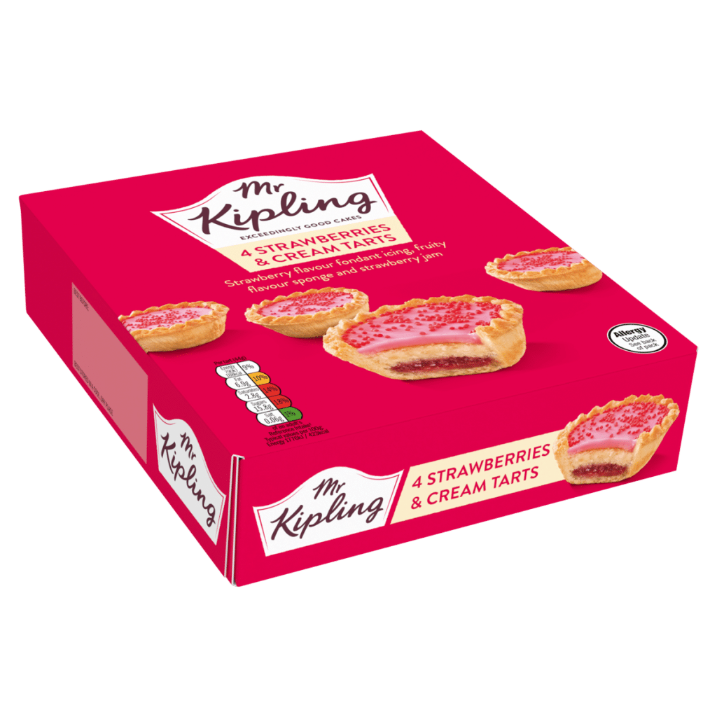 Mr Kipling 4 Strawberries & Cream Tarts