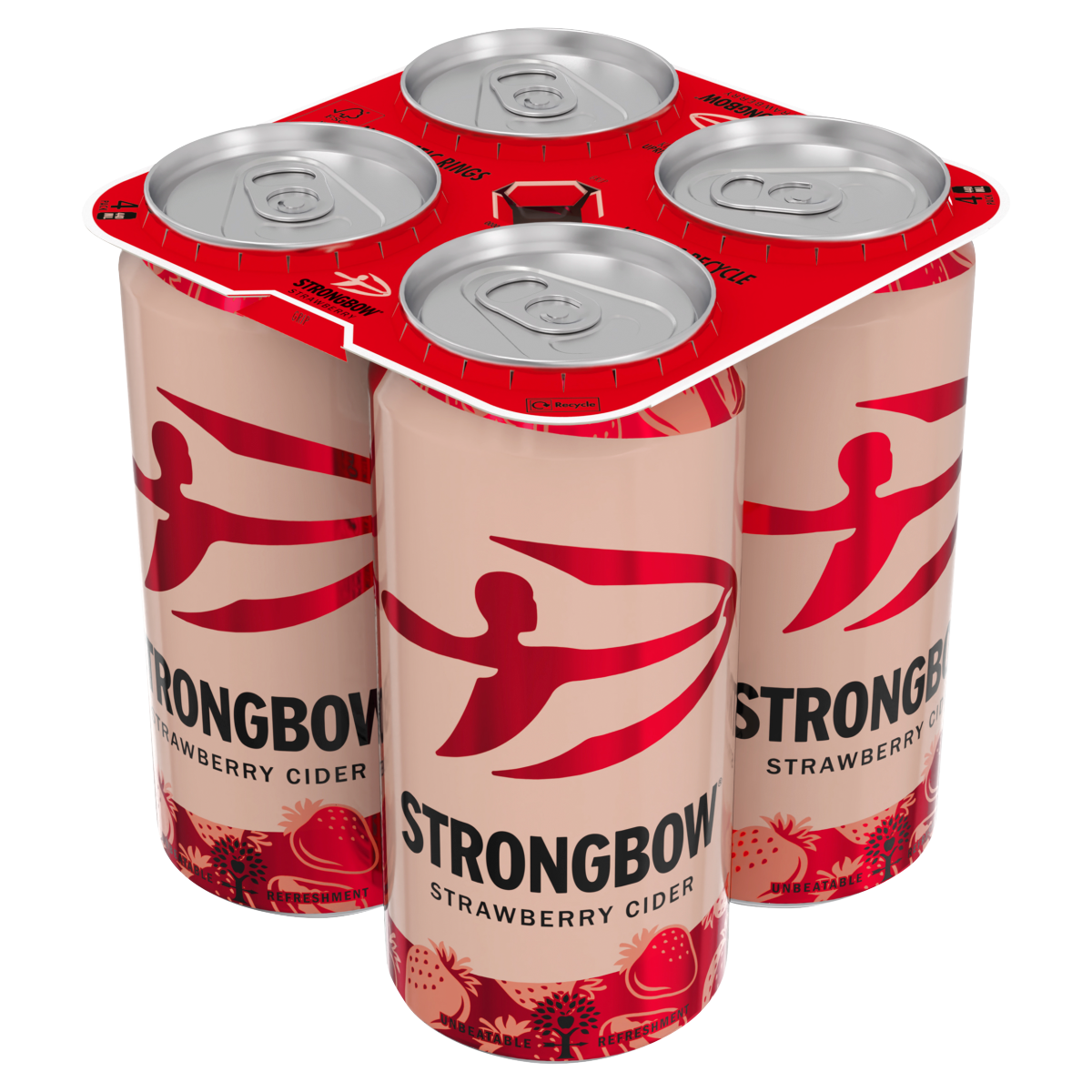 Strongbow Strawberry Cider Cans 4 x 440ml