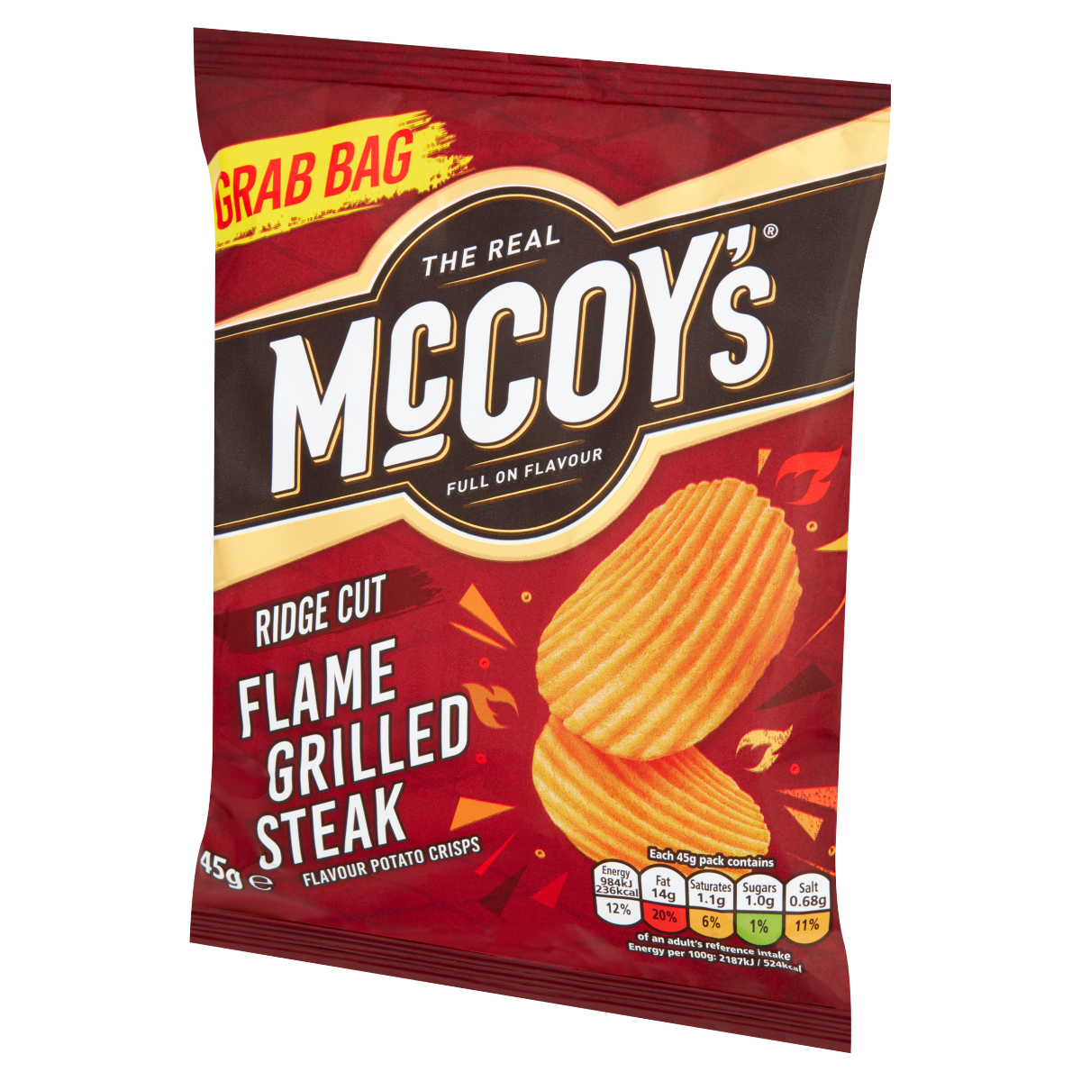 McCoy’s Flame Grilled Steak Flavour Potato Crisps 45g