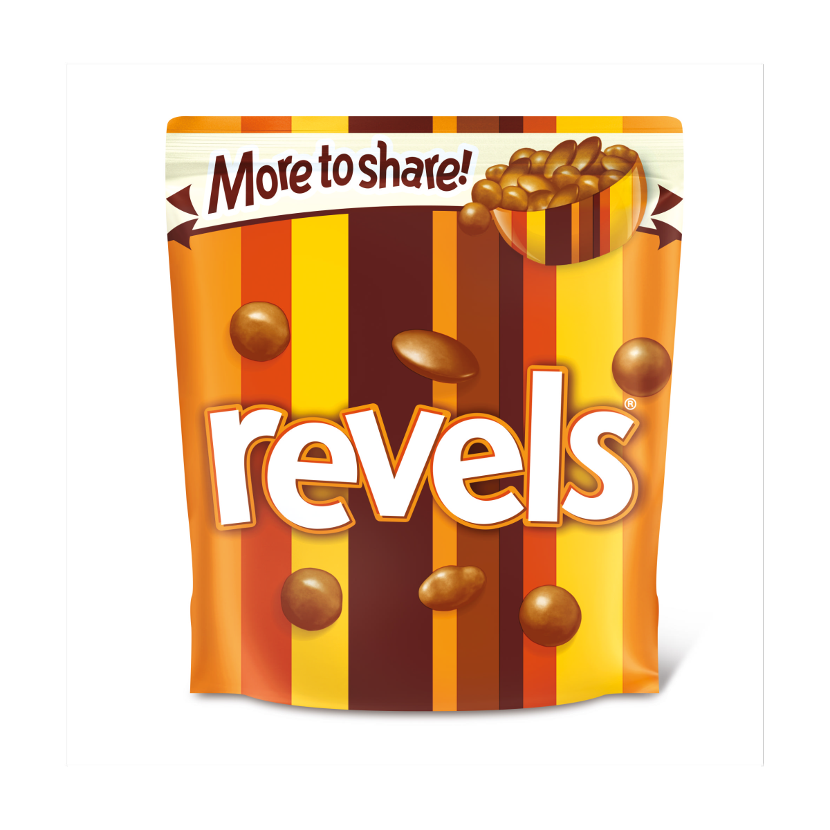 Revels Milk Chocolate with Raisins, Coffee or Orange Bites Sharing Pouch Bag 185g