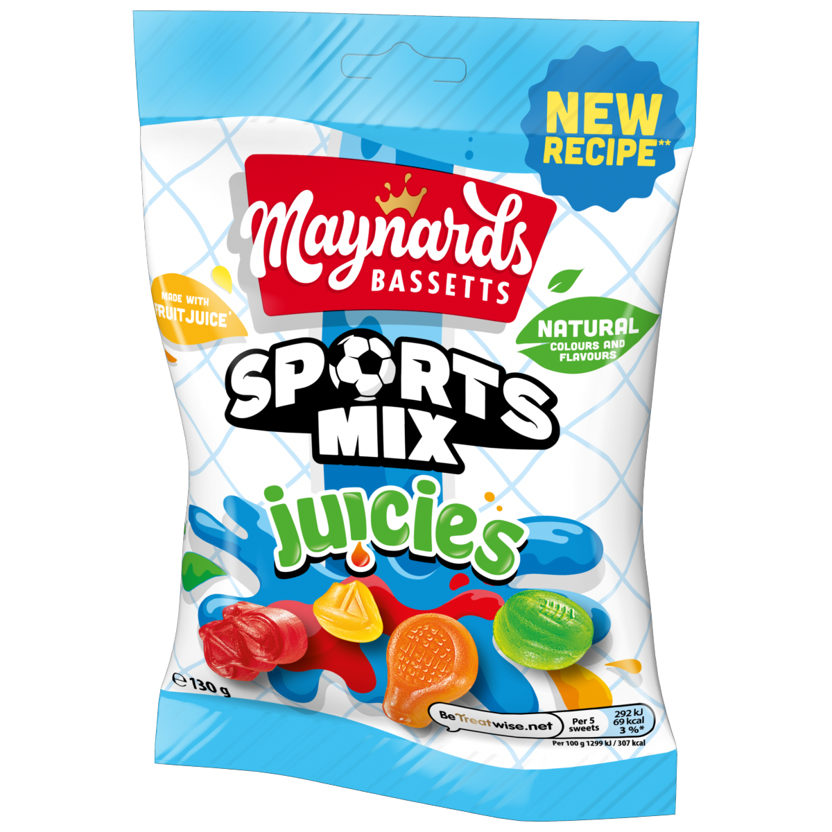 Maynards Bassetts Sports Mix Juicies Sweets Sharing Bag 130g