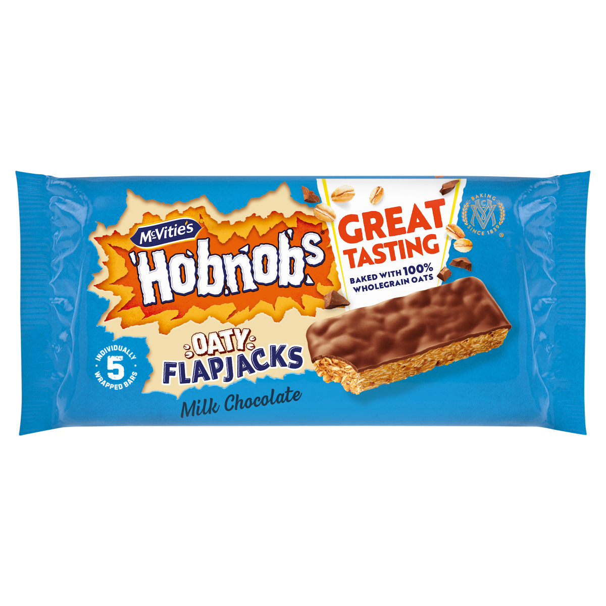 McVitie’s Hobnobs 5 Oaty Flapjacks Milk Chocolate 131.8g