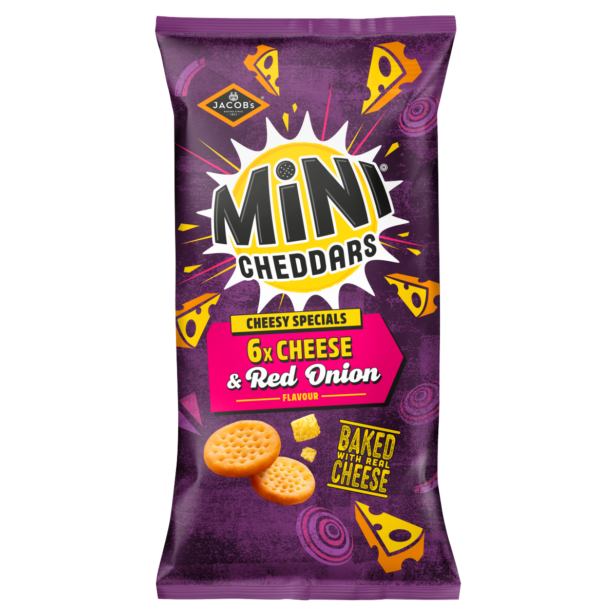 Jacob’s 6 Cheese & Red Union Flavour Mini Cheddars 138g