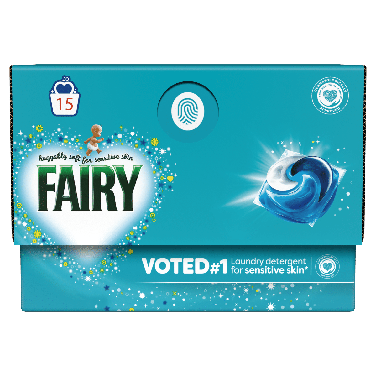 Fairy Non Bio Washing Liquid Pods, For Sensitive Skin 15 Washes