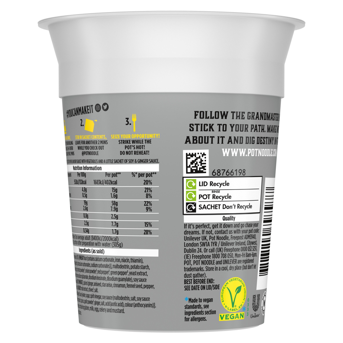 Pot Noodle Sticky Rib Instant Noodles 90 g