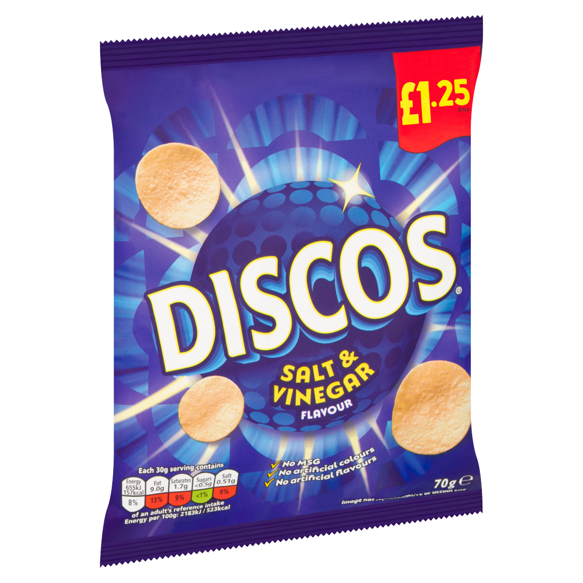 Discos Salt & Vinegar Flavour 70g