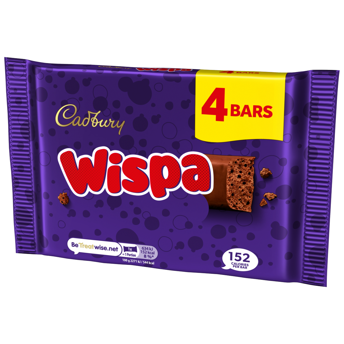Cadbury Wispa Chocolate Bar 4 Pack Multipack 111g (4 x 27.75g)