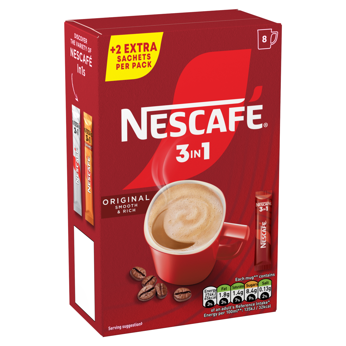Nescafé 3 in 1 Original 8 x 16g (128g)