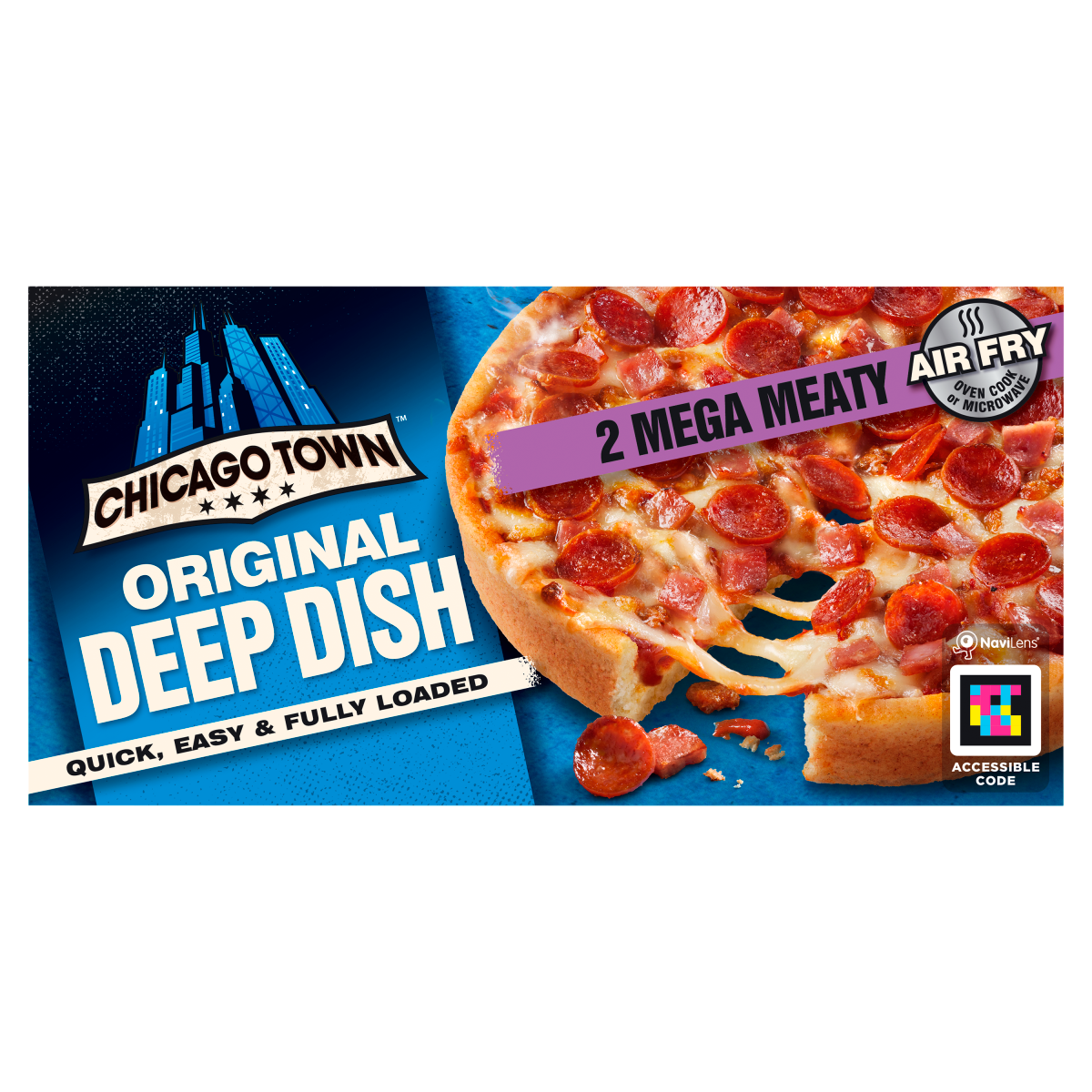 Chicago Town Original Deep Dish 2 Mega Meaty Pizza 2 x 157g (314g)