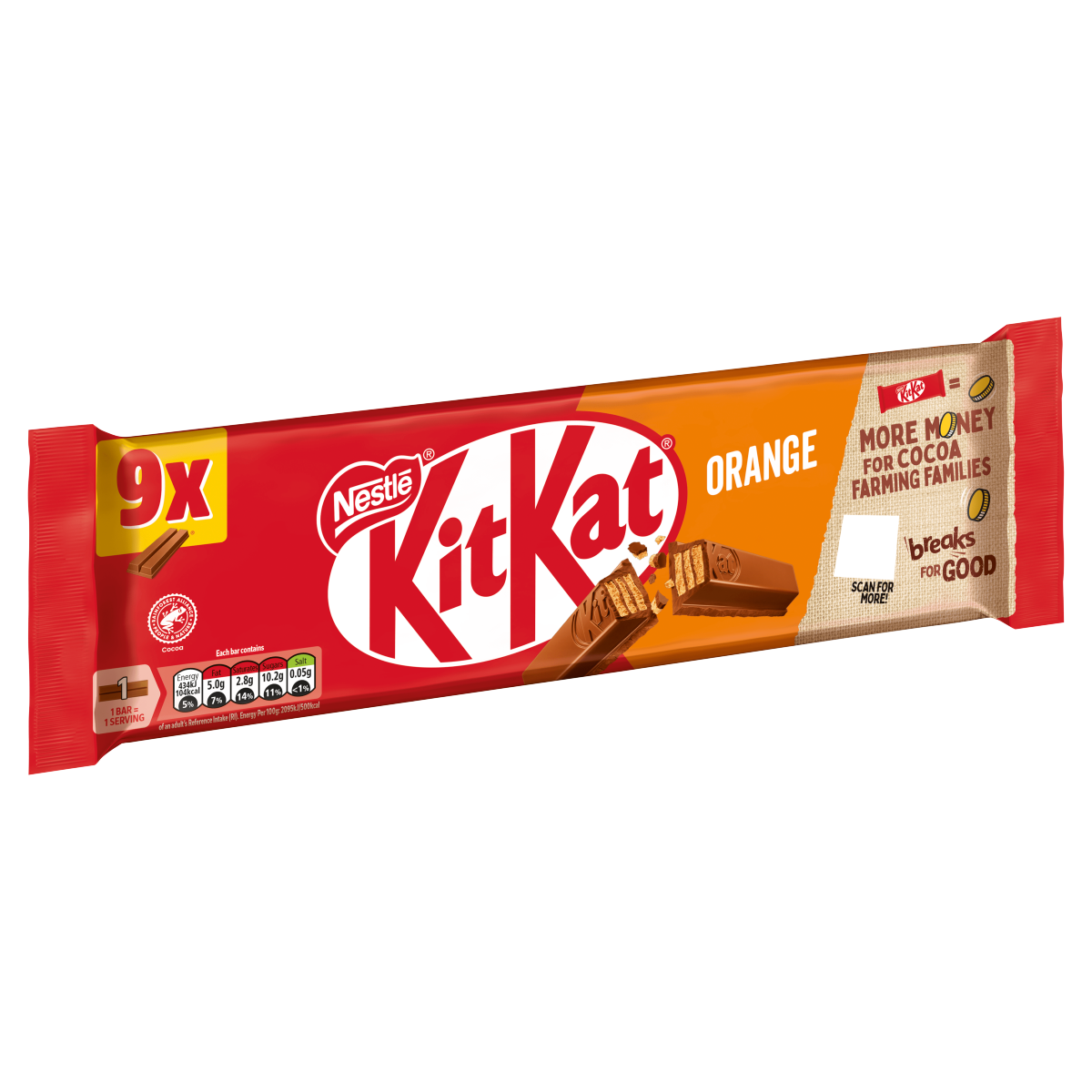 KitKat 2 Finger Orange 9 x 20.7g (186.3g)