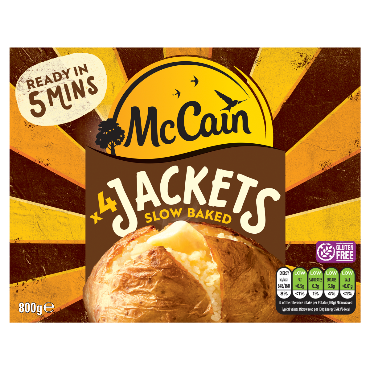 McCain 4 Slow Baked Jackets 800g