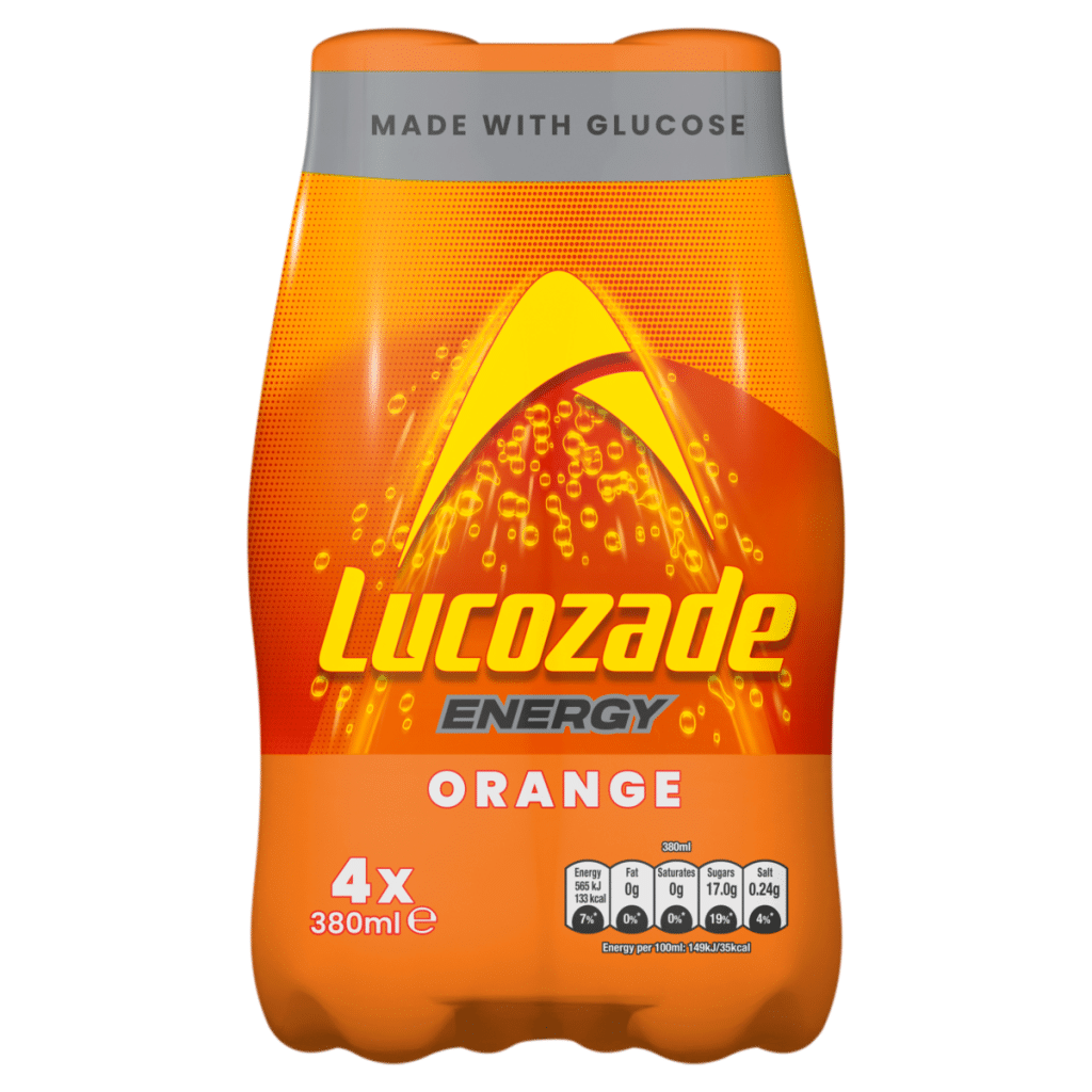 Lucozade Energy Drink Orange 4x380ml