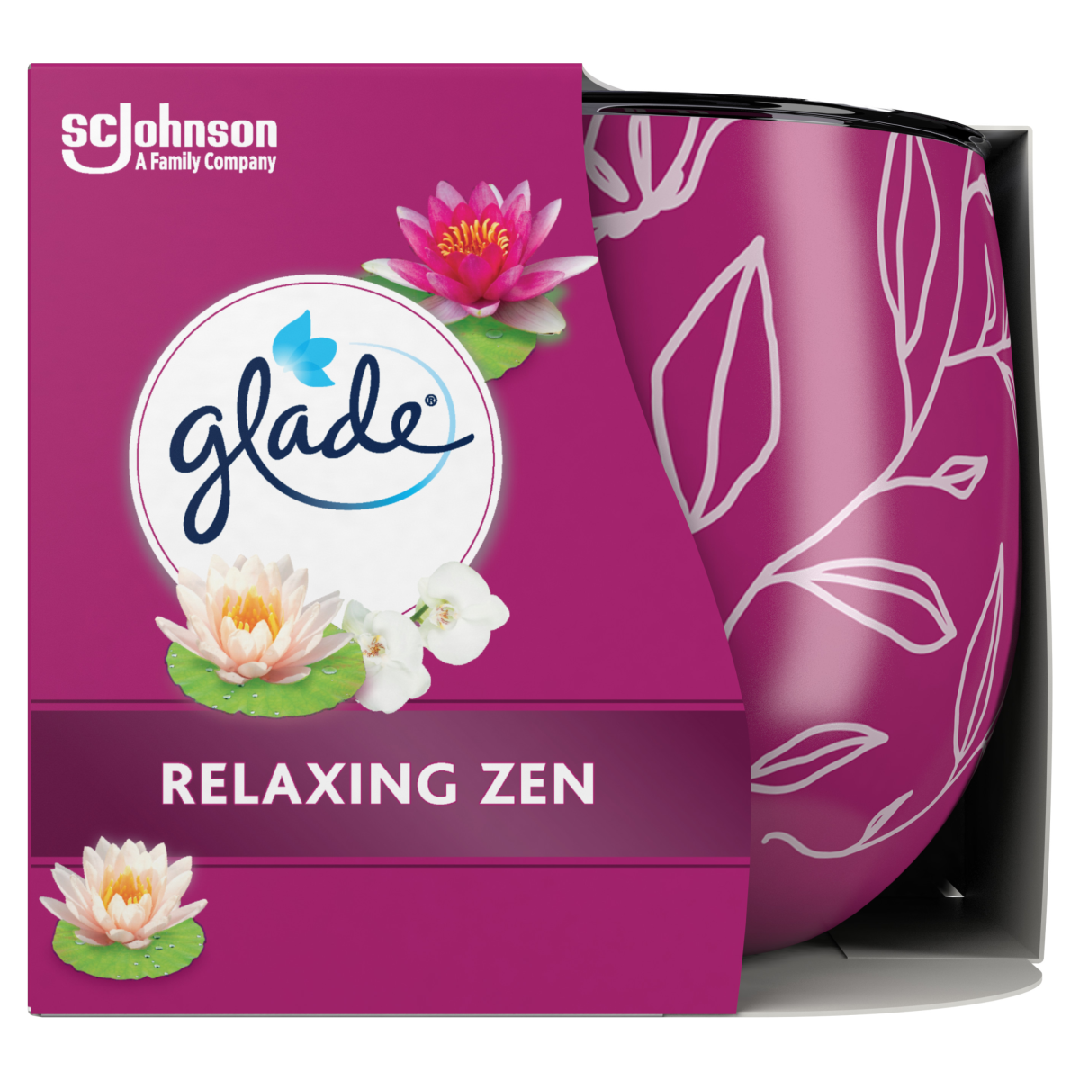 Glade Scented Candle Sleeved Relaxing Zen 108g