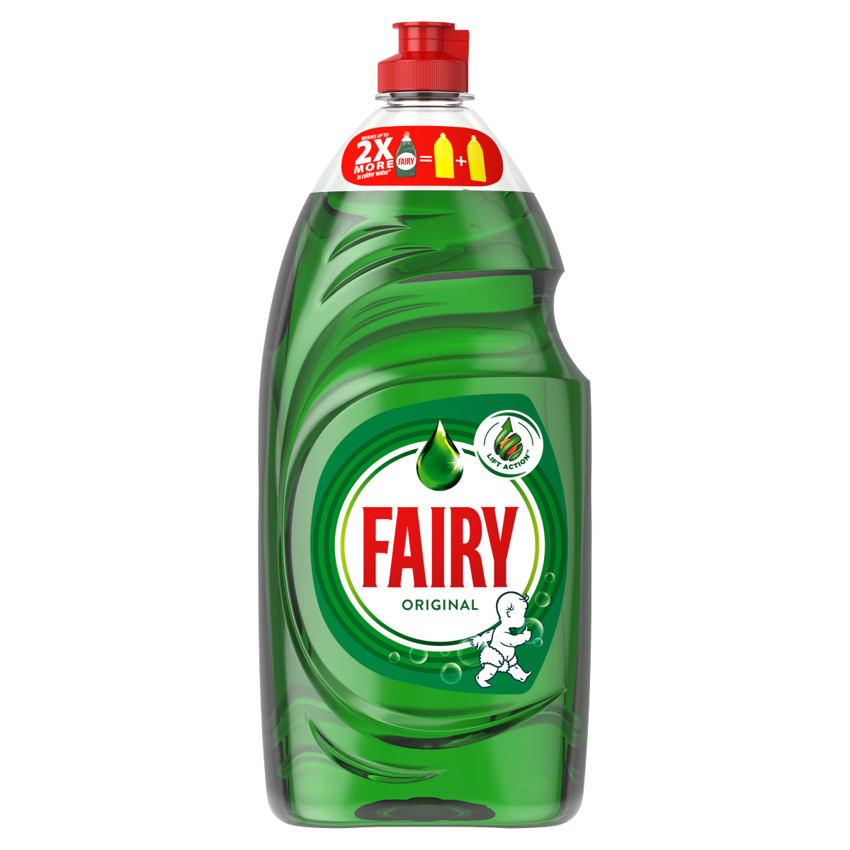 Fairy Original Washing Up Liquid Green with LiftAction 1015 ML