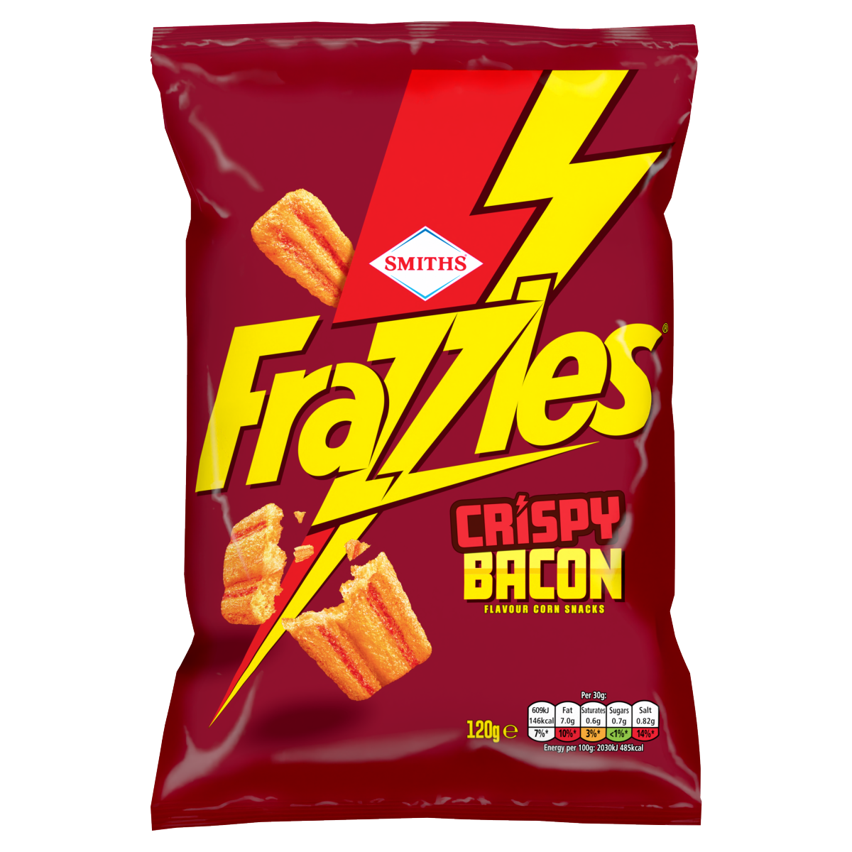 Smiths Frazzles Bacon Crisps Sharing Bag 120g