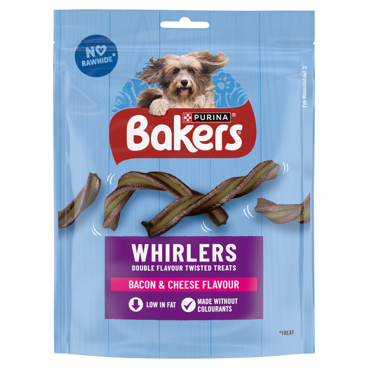 BAKERS Whirlers Bacon and Cheese Dog Treats 130g