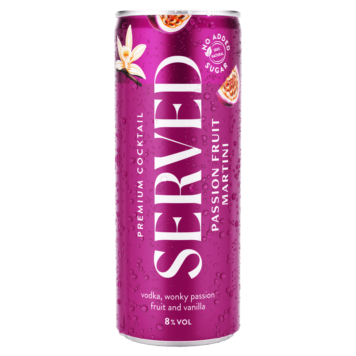 Served Passion Fruit Martini Premium Cocktail 250ml