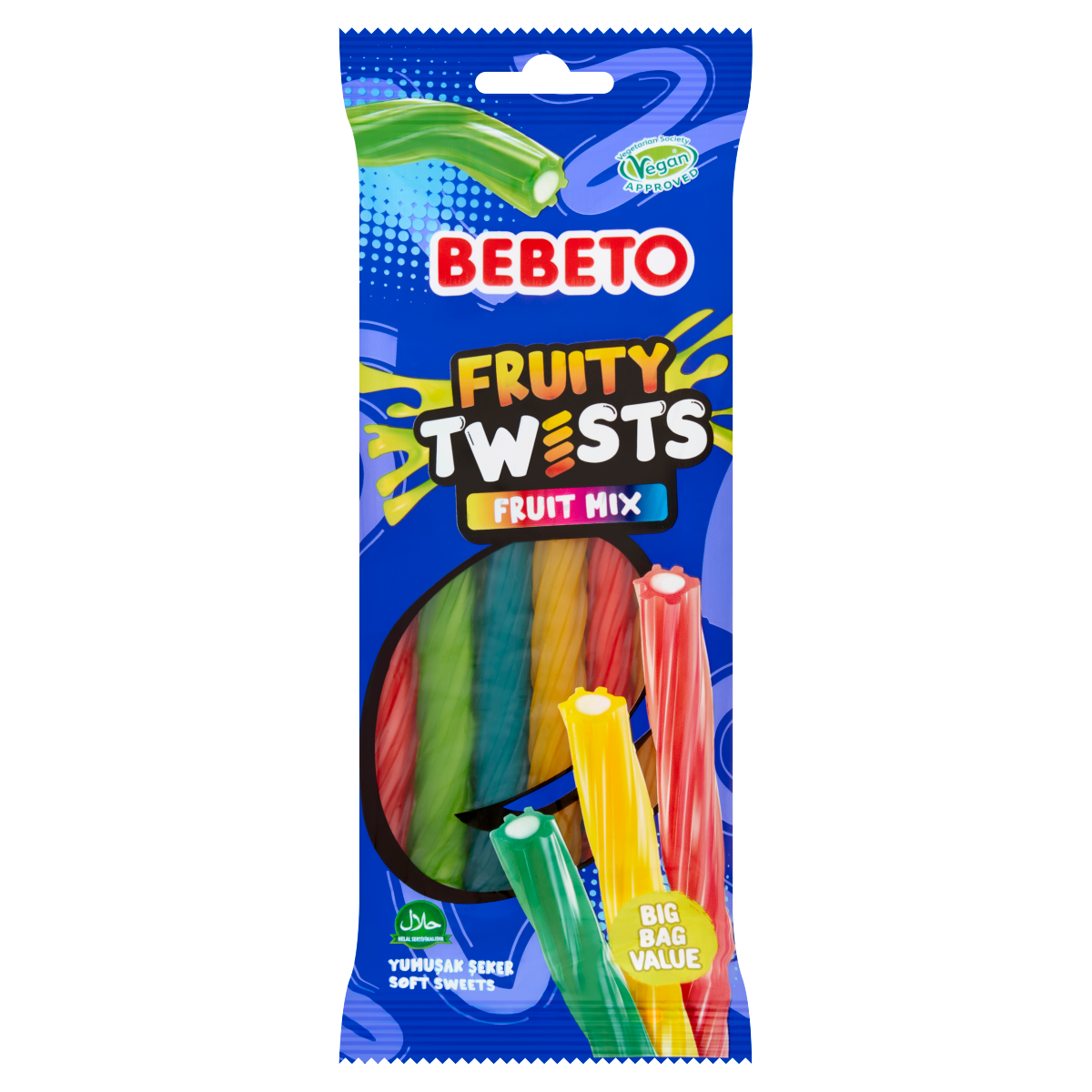 Bebeto Fruity Twists Fruit Mix Soft Sweets 180g