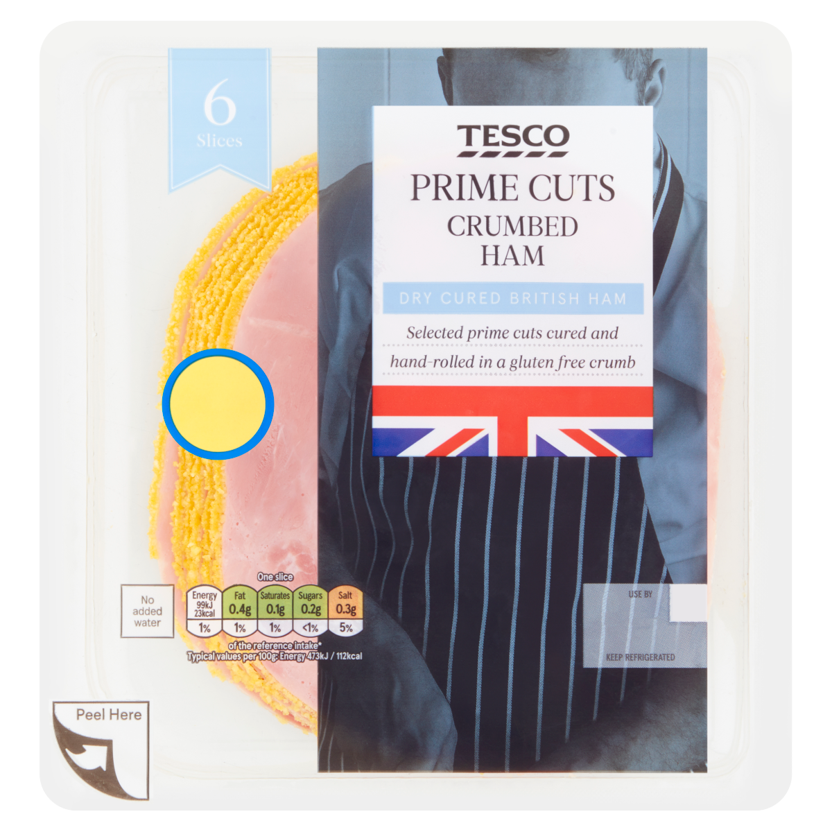 Tesco 6 Crumbed Ham 120g