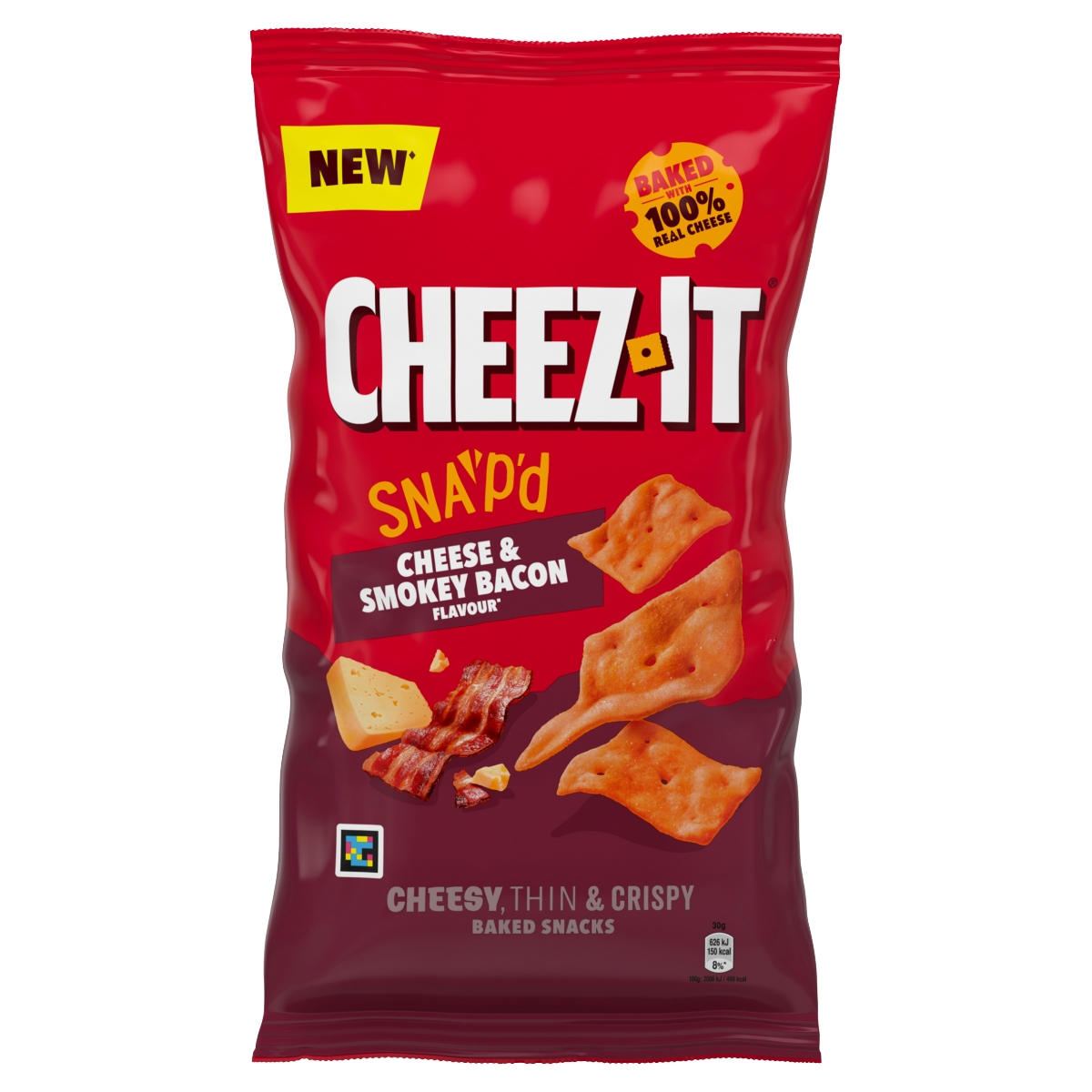 Cheez-It Sna’p’d Cheese & Smokey Bacon Flavour’ 150g