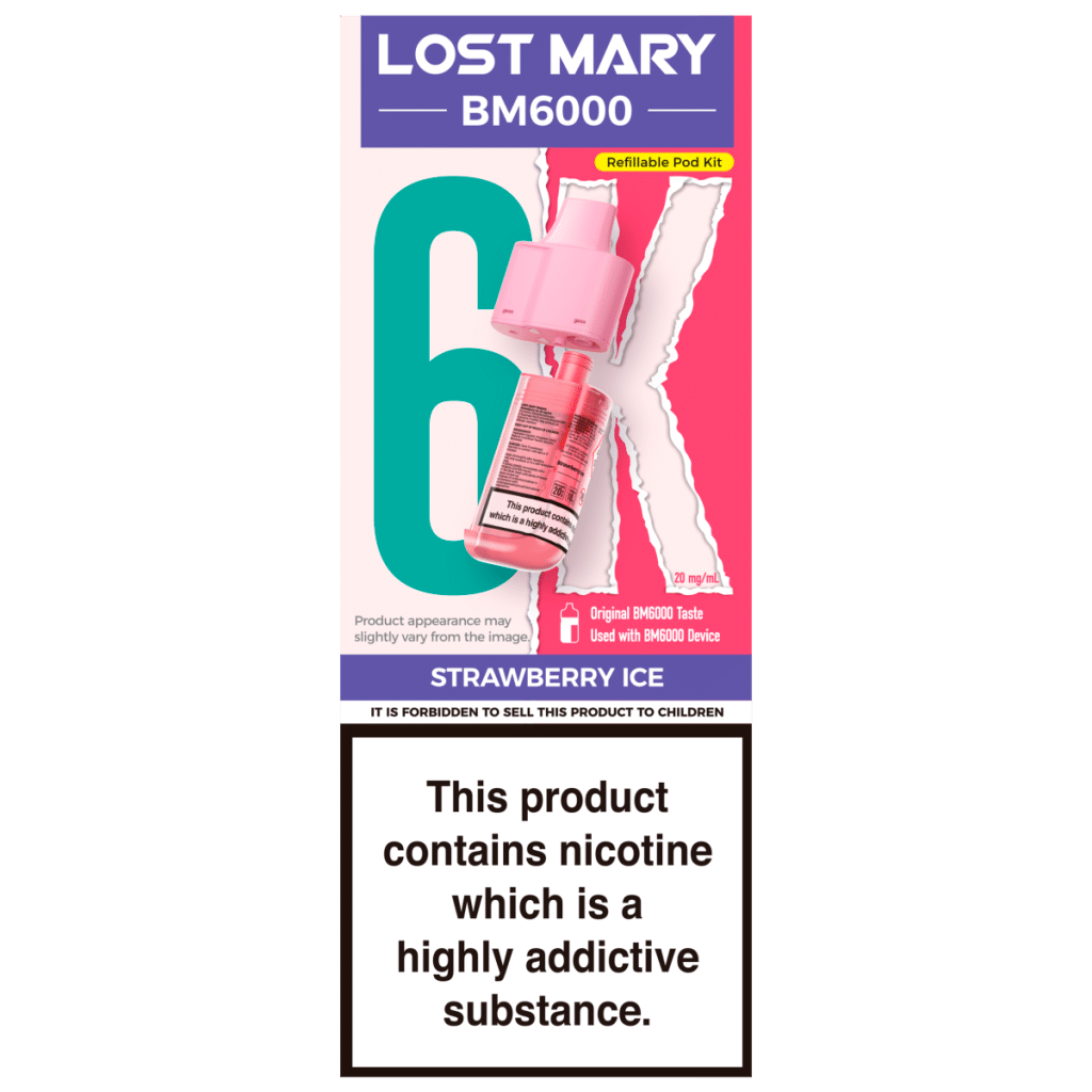 Lost Mary BM6000 Strawberry Ice Refillable Pod Kit 20mg/ml
