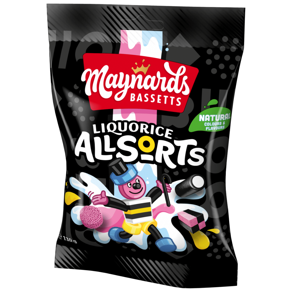 Maynards Bassetts Liquorice Allsorts Sweets Sharing Bag 130g