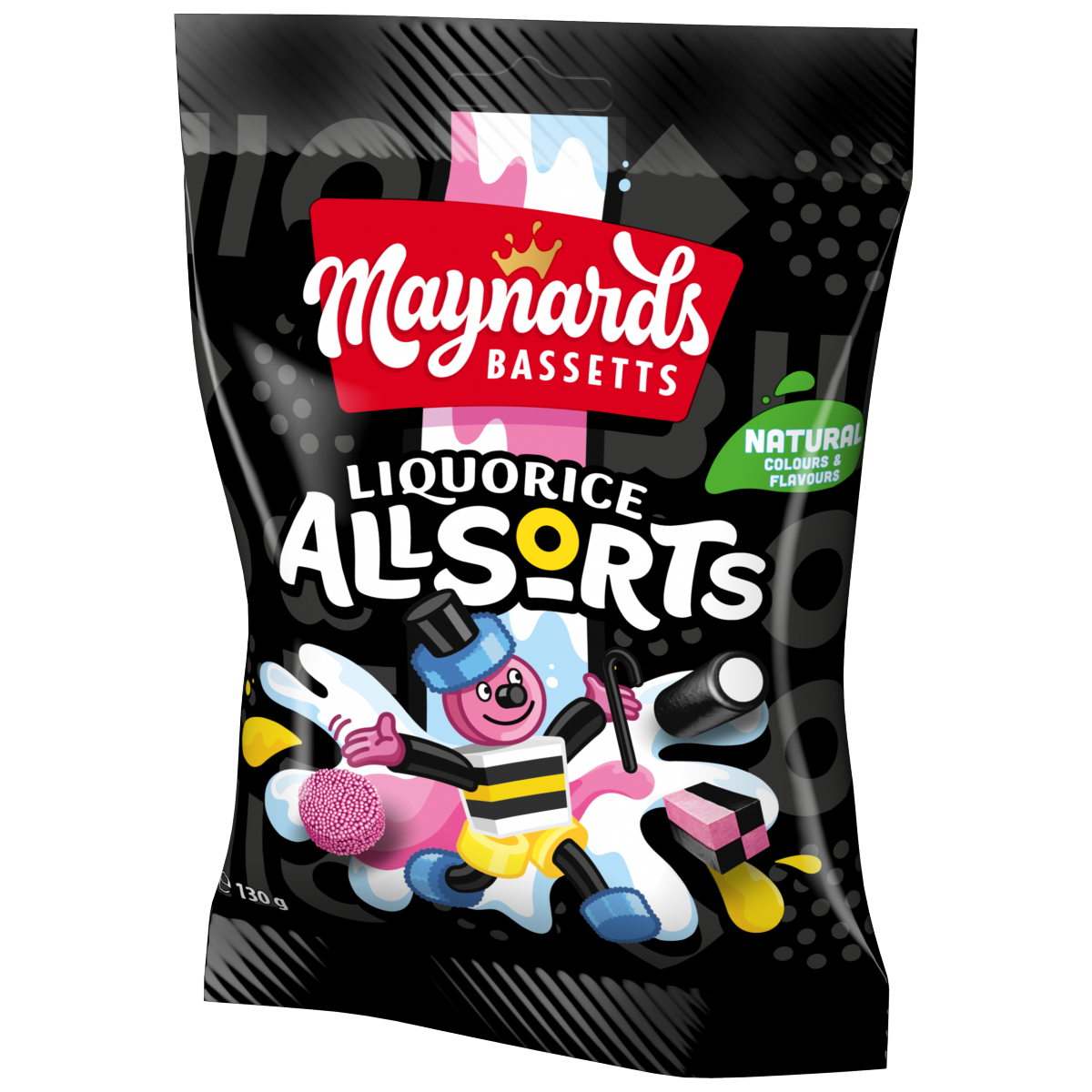 Maynards Bassetts Liquorice Allsorts Sweets Sharing Bag 130g