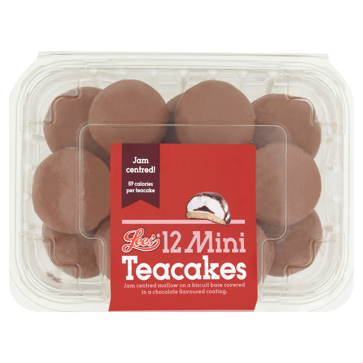 Lees 12 Mini Teacakes 168g