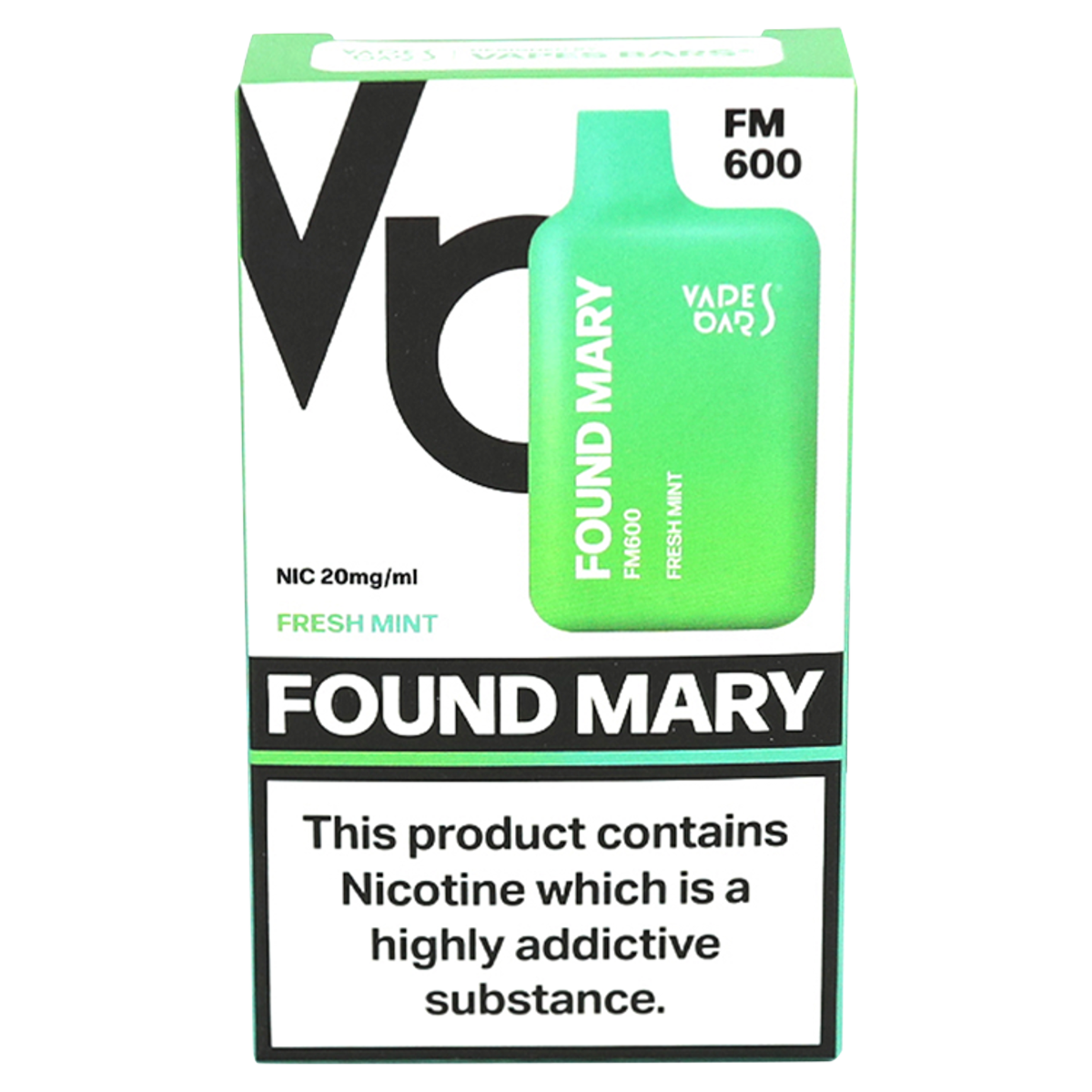 Vapes Bars Found Mary FM600 Fresh Mint