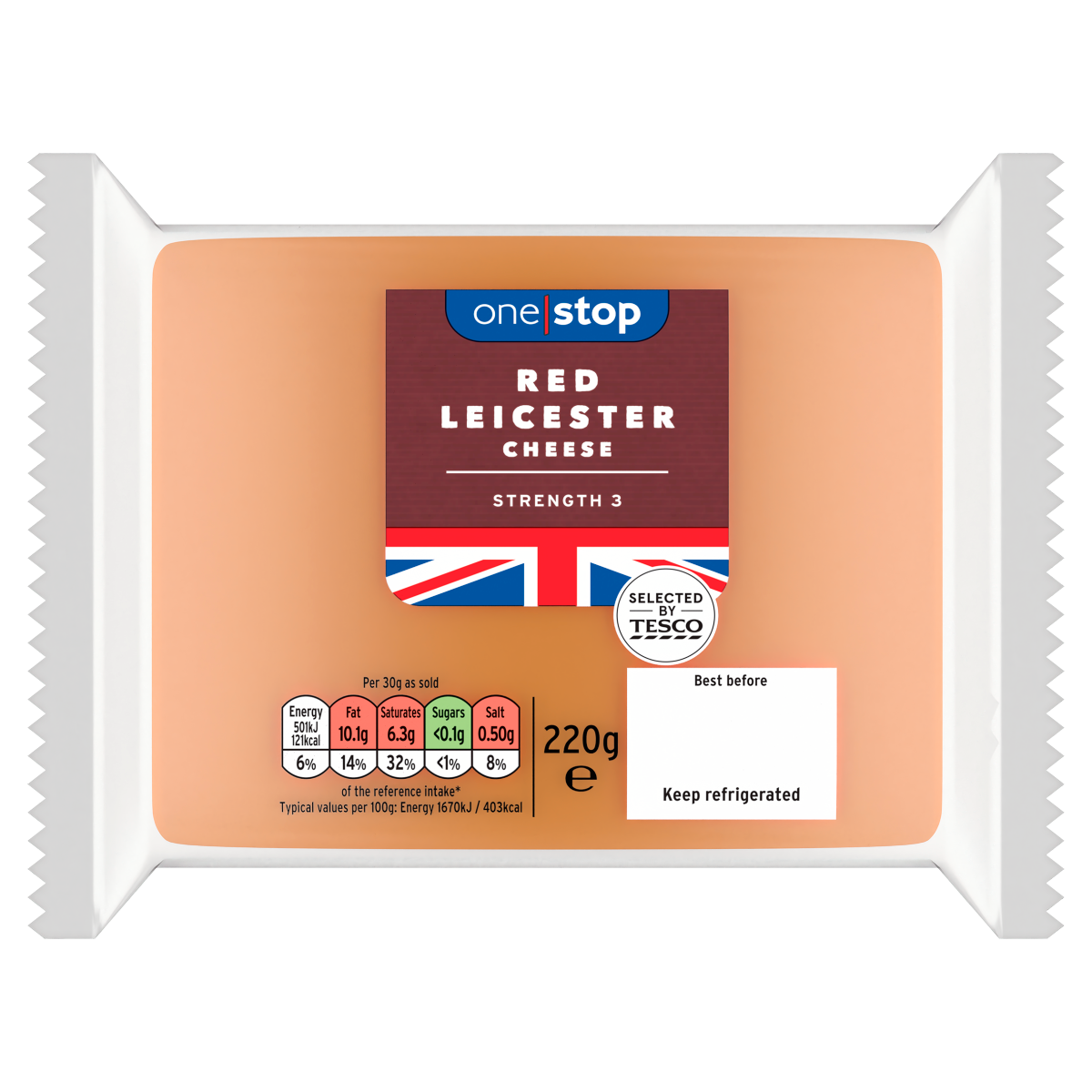 One Stop Red Leicester Cheese 220g