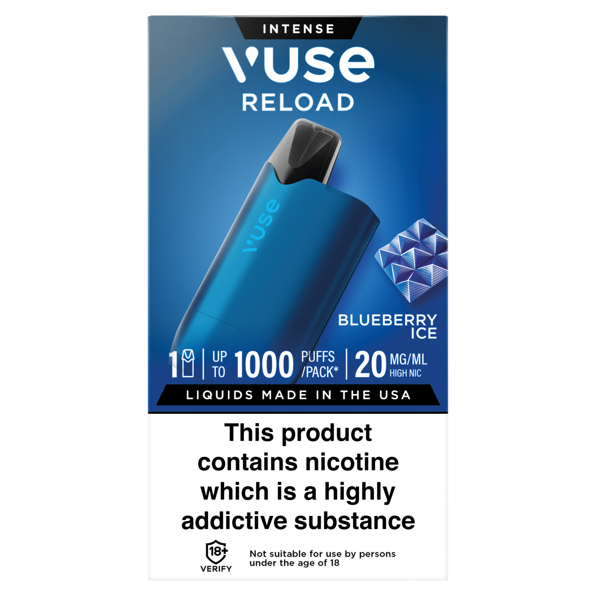 Vuse Go Reload 1000 Blueberry Ice 20mg/ml