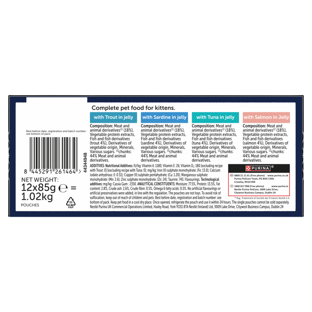 FELIX As Good As it Looks Kitten Fish in Jelly Wet Cat Food 12x85g