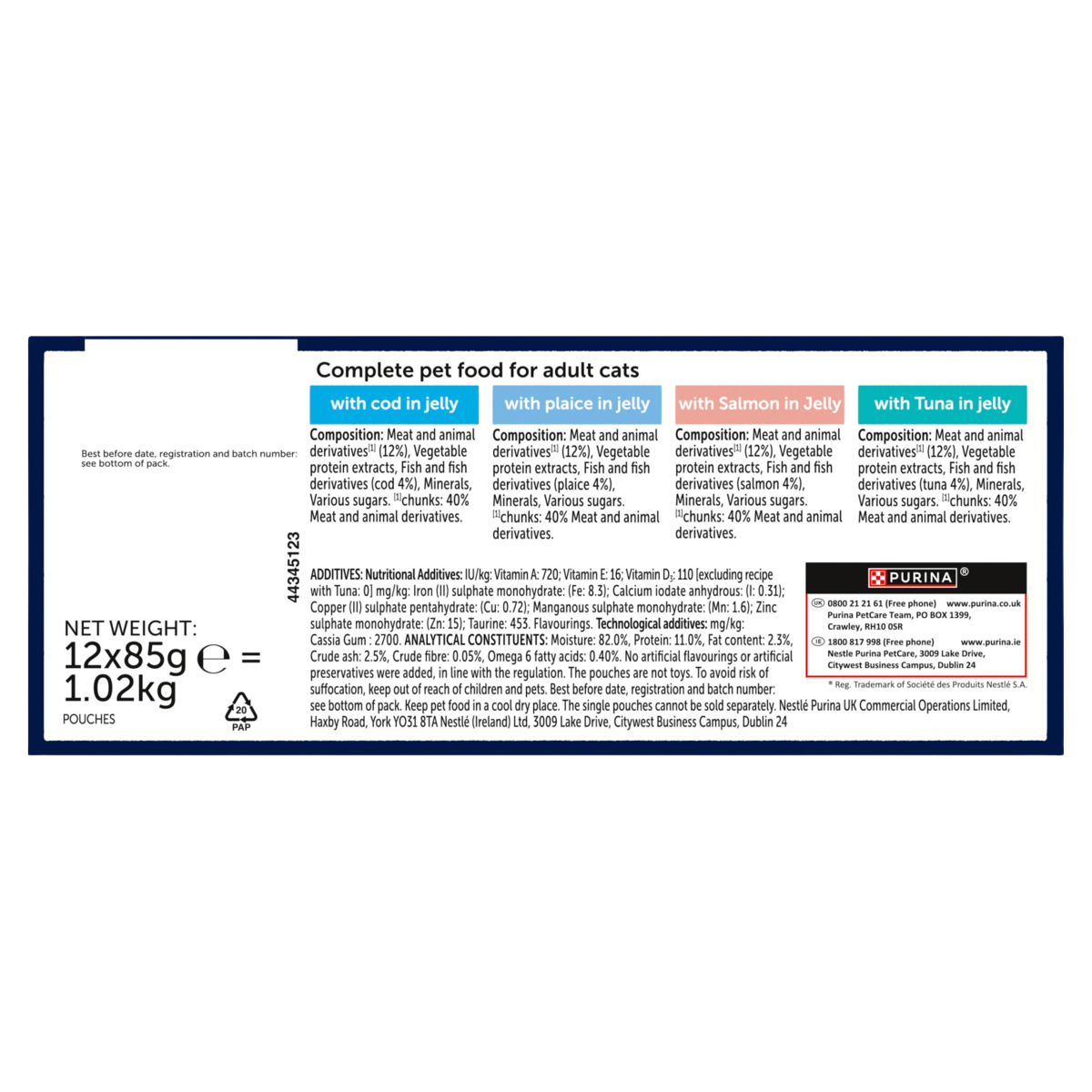 Felix As Good As It Ocean Feasts Selection in Jelly 12 x 85g (1.02kg)