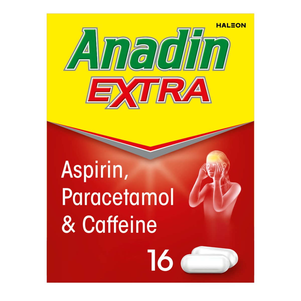 Anadin Extra Aspirin, Paracetamol, & Caffeine Caplets, 16s