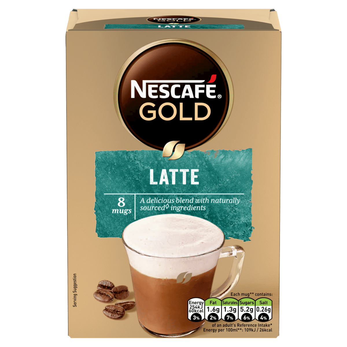 Nescafé Gold Latte 8 x 15.5g (124g) - One Stop