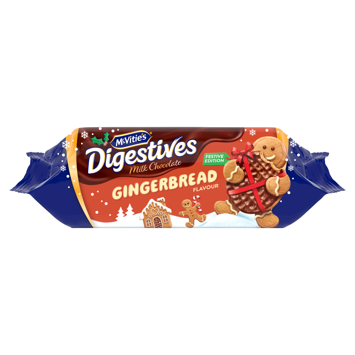 McVitie’s Digestives Festive Edition Gingerbread Flavour Milk Chocolate 266g
