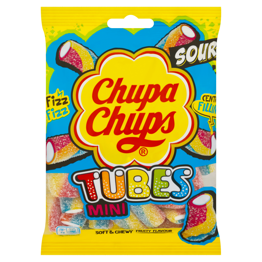Chupa Chups Soft & Chewy Fruity Flavour Mini Tubes 130g