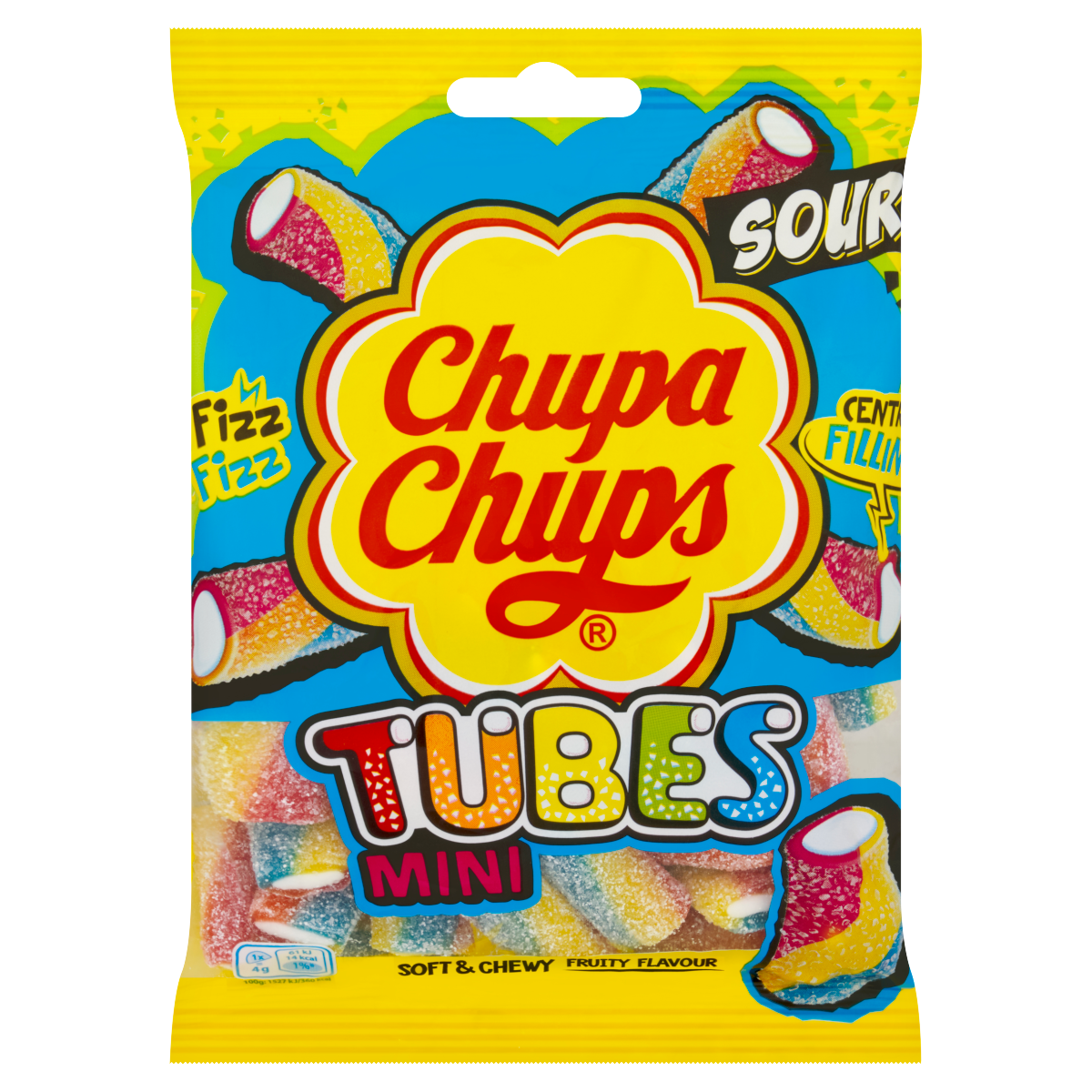 Chupa Chups Soft & Chewy Fruity Flavour Mini Tubes 130g