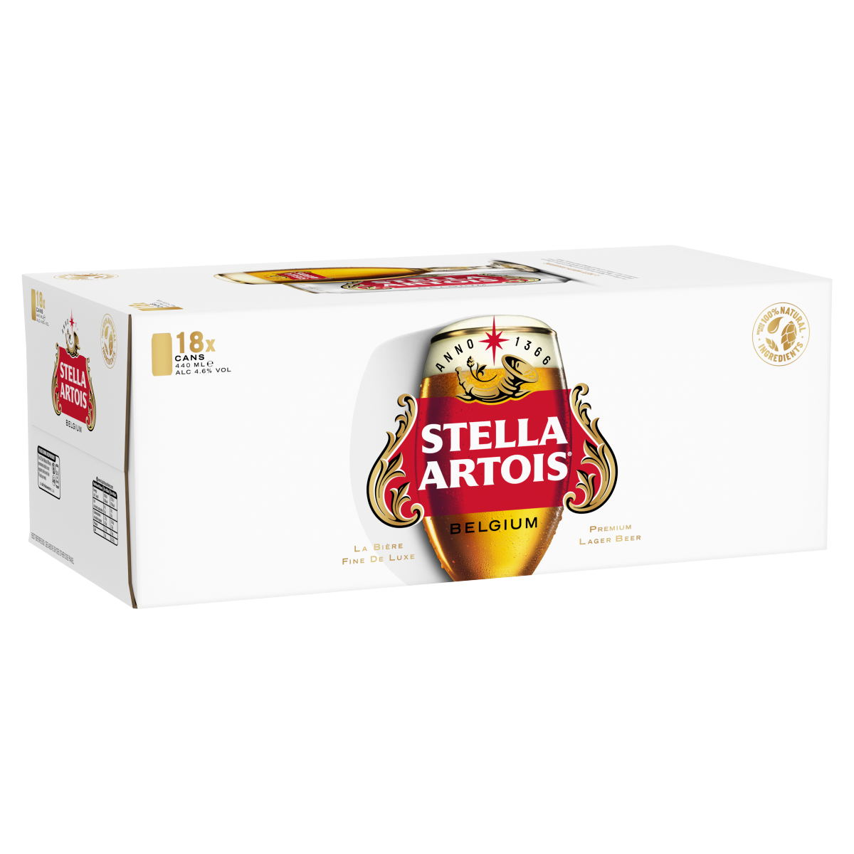 Stella Artois Belgium Premium Lager Beer 18 x 440ml